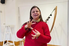 Bà Véronique Béhin-Carlier, chuyên gia trị liệu bằng âm nhạc, Chủ tịch Hiệp hội Jazz Bond. (Ảnh: Thu Hà/TTXVN) 