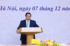 Thủ tướng Phạm Minh Chính phát biểu tại buổi gặp mặt các Trưởng cơ quan đại diện Việt Nam ở nước ngoài trước khi đi nhận nhiệm vụ. (Ảnh: Dương Giang/TTXVN)