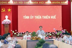 Chủ tịch Quốc hội Vương Đình Huệ phát biểu chỉ đạo. (Ảnh: Doãn Tấn/TTXVN)