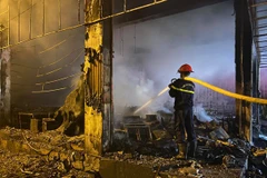 Hiện trường vụ cháy. (Nguồn: Báo Nghệ An) 