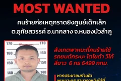 Ngay sau vụ xả súng, cảnh sát Thái Lan phát lệnh truy nã nghi phạm. (Nguồn: Thaiger) 