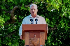 Chủ tịch Cuba Miguel Diaz-Canel. (Nguồn: AFP/TTXVN) 