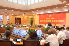 Toàn cảnh buổi họp báo. (Ảnh: Nguyễn Thắng/TTXVN)