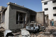 Hiện trường một vụ đánh bom ở Kabul, Afghanistan. (Ảnh: THX/TTXVN) 