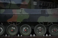 Xe tăng Leopard 2 tại trung tâm huấn luyện ở Augustdorf, Đức, ngày 1/2/2023. (Ảnh: AFP/TTXVN)