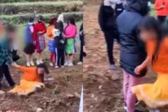 Ảnh cắt từ clip vụ việc. (Nguồn: cafebiz.vn) 