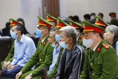 Các bị cáo tại phiên xét xử. (Ảnh: Doãn Tấn/TTXVN) 