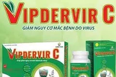 Thực phẩm bảo vệ sức khỏe Vipdervir-C của Công ty Cổ phần dược phẩm Vinh Gia. 