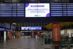 Cảnh vắng vẻ tại sân bay Congonhas ở Sao Paulo, Brazil ngày 1/4/2020 trong bối cảnh dịch COVID-19 lan rộng. (Nguồn: THX/TTXVN) 
