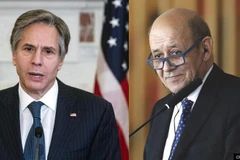 Ngoại trưởng Pháp Jean-Yves Le Drian (phải) sẽ có cuộc hội đàm với người đồng cấp Mỹ Antony Blinken. (Nguồn: AP) 