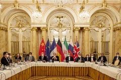Toàn cảnh vòng đàm phán nhằm khôi phục thỏa thuận hạt nhân Iran tại Vienna, Áo ngày 9/12/2021. (Ảnh: AFP/TTXVN) 