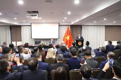 Thủ tướng Phạm Minh Chính phát biểu tại buổi gặp cộng đồng người Việt Nam tại Australia. (Ảnh: Dương Giang/TTXVN)