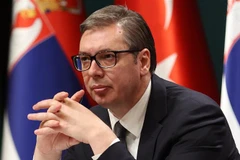 Tổng thống Aleksandar Vucic tại cuộc họp báo trong chuyến thăm Ankara, Thổ Nhĩ Kỳ, ngày 18/1/2022. (Ảnh: AFP/TTXVN) 