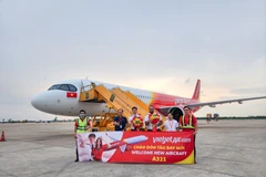Vietjet chào đón tàu bay A321 neo ACF thế hệ mới gia nhập đội tàu hiện đại của hãng. (Nguồn: Vietnam+)