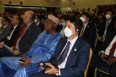 Đại sứ Việt Nam tại Algeria Nguyễn Thành Vinh tham dự Hội thảo quốc tế về cuộc cách mạng Algeria. (Ảnh: Trung Khánh/Vietnam+) 