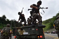 Binh sỹ Hàn Quốc. (Nguồn: AFP/TTXVN) 