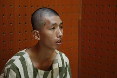 Đối tượng Lê Thanh Huy tại cơ quan Công an. (Ảnh: Nguyễn Văn Việt/TTXVN) 