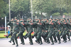 Hình ảnh lễ khai mạc cuộc thi 'Xạ thủ bắn tỉa và vùng tai nạn'