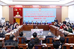 Hội nghị biểu quyết thông qua chủ tọa và thư ký hội nghị. (Ảnh: Dương Giang/TTXVN) 