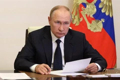 Tổng thống Nga Vladimir Putin phát biểu tại cuộc họp ở Moskva, ngày 24/8/2022. (Ảnh: AFP/TTXVN) 