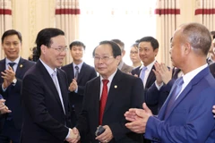 Chủ tịch nước Võ Văn Thưởng với các đại biểu. (Ảnh: Thống Nhất/TTXVN)