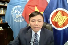 Đại sứ Đặng Đình Quý, Trưởng Phái đoàn đại diện Thường trực Việt Nam tại Liên hợp quốc. (Ảnh: Hữu Thanh/TTXVN) 