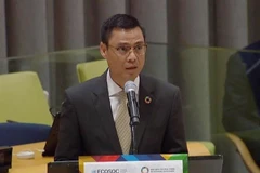 Đại sứ Đặng Hoàng Giang, Trưởng Phái đoàn thường trực Việt Nam tại Liên hợp quốc, phát biểu tại phiên thảo luận. (Ảnh: TTXVN/phát)
