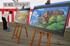 Hình ảnh minh họa các cơ sở vật chất được xây dựng trong công viên chủ đề của hãng phim đình đám Nhật Bản Ghibli tại thành phố Nagakute thuộc tỉnh Aichi ngày 28/8/2020. (Nguồn: Kyodo/TTXVN) 