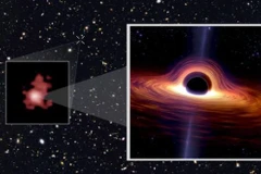 Giới khoa học cho rằng hố đen có khối lượng gấp 1,6 triệu lần Mặt Trời. (Nguồn: Space)