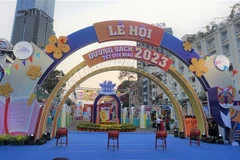 Lễ hội Đường sách Tết Quý Mão 2023. (Ảnh: Thu Hoài/TTXVN)