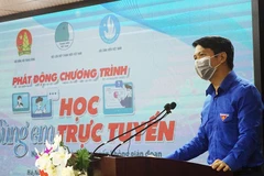 Bí thư Trung ương Đoàn, Chủ tịch Trung ương Hội Liên hiệp Thanh niên Việt Nam, Chủ tịch Hội đồng Đội Trung ương Nguyễn Ngọc Lương phát biểu tại lễ phát động. (Nguồn: thieunien.vn) 