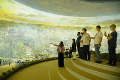 Bức tranh Panorama chiến dịch Điện Biên Phủ dự kiến sẽ chính thức mở cửa đón khách vào đầu tháng 3/2022. (Ảnh: Xuân Tư/TTXVN) 