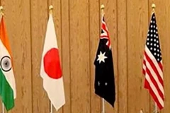 Mỹ, Nhật Bản, Australia và Ấn Độ không có kế hoạch ngay lập tức mở rộng Nhóm Bộ Tứ. (Nguồn: ANI)