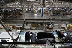 Bên trong nhà máy Renault Samsung Motors ở Busan. (Nguồn: Yonhap) 