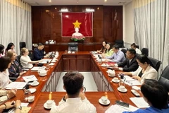 Quang cảnh buổi làm việc. (Ảnh: Ánh Tuyết/TTXVN)