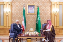 Phó Tổng thống thứ nhất Iran Mohammad-Reza Aref và Thái tử kiêm Thủ tướng Saudi Arabia Mohammed bin Salman Al Saud. (Nguồn: Spa.gov)