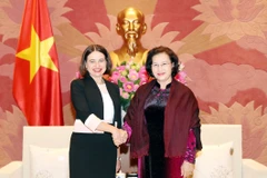 Chủ tịch Quốc hội Nguyễn Thị Kim Ngân tiếp Đại sứ Đặc mệnh toàn quyền Australia tại Việt Nam Robyn Louise Mudie. (Ảnh: Trọng Đức/TTXVN) 