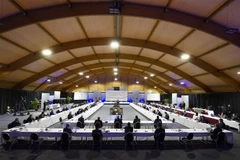 Các đại biểu tham dự Diễn đàn chính trị Libya gần Geneva, Thụy Sĩ ngày 1/2/2021. (Nguồn: AFP/TTXVN) 