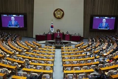 Toàn cảnh một phiên họp Quốc hội Hàn Quốc tại thủ đô Seoul. (Ảnh: AFP/TTXVN)