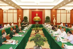 Sáng 12/9, tại Trụ sở Trung ương Đảng, Tổng Bí thư, Chủ tịch nước Nguyễn Phú Trọng, Bí thư Quân ủy Trung ương chủ trì buổi làm việc của tập thể Bộ Chính trị với Ban Thường vụ Quân ủy Trung ương để cho ý kiến về dự thảo văn kiện và phương án nhân sự cấp uỷ