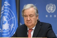 Tổng Thư ký Liên hợp quốc Antonio Guterres phát biểu họp báo tại New York, Mỹ. (Ảnh: IRNA/TTXVN)
