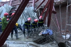 Hiện trường vụ tai nạn. (Ảnh: TTXVN phát)