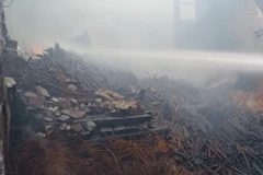 Hiện trường vụ hỏa hoạn. (Ảnh: Công an cung cấp) 