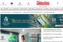 Giao diện trang chủ Tạp chí Diễn đàn doanh nghiệp. (Ảnh chụp màn hình)