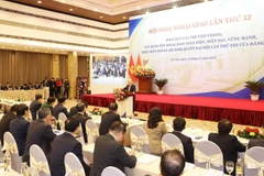 Tổng Bí thư Nguyễn Phú Trọng phát biểu chỉ đạo tại Hội nghị Ngoại giao lần thứ 32. (Ảnh: Trí Dũng/TTXVN)