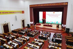 Quang cảnh Kỳ họp thứ 16 Hội đồng Nhân dân tỉnh Lai Châu khóa XV, nhiệm kỳ 2021-2026. (Ảnh: Quý Trung/TTXVN)