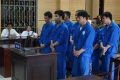 Các bị cáo tại phiên tòa. (Ảnh: Thanh Tân/TTXVN)