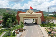 Cửa khẩu quốc tế Lao Bảo ở phía Việt Nam. (Ảnh: Hồ Cầu/TTXVN)