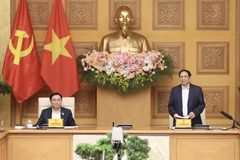 Thủ tướng Phạm Minh Chính phát biểu tại cuộc họp với Đảng đoàn Quốc hội. (Ảnh: Dương Giang/TTXVN) 