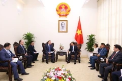 Phó Thủ tướng Trần Hồng Hà tiếp Tổng Giám đốc Công ty Dầu khí Zarubezhneft Kudryashov Sergei Ivanovich (Liên bang Nga). (Ảnh: Văn Điệp/TTXVN)